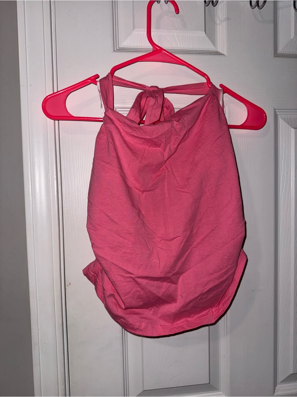 Pink Halter Tie-Back Camisole